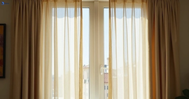 Dusty and dull curtains in waitara-nsw before steam cleaning